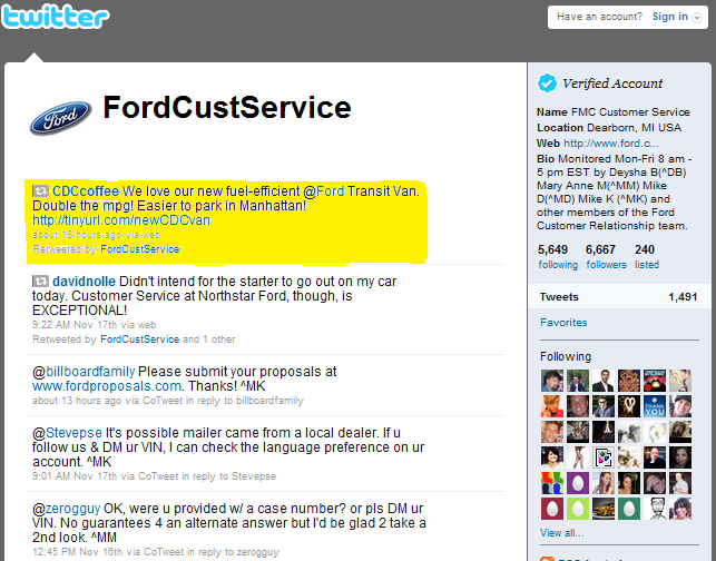 Coffee Distributing Retweeted by Ford