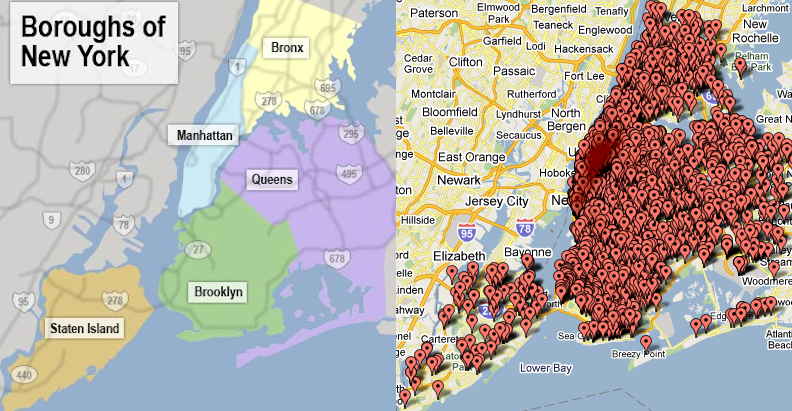 Coffee Distributing Corp New York City Delivery Map
