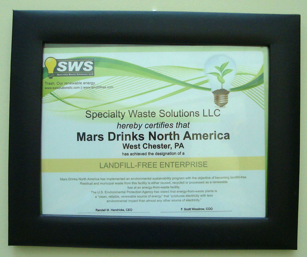 Mars Drinks Landfill-Free Sustainable Facility