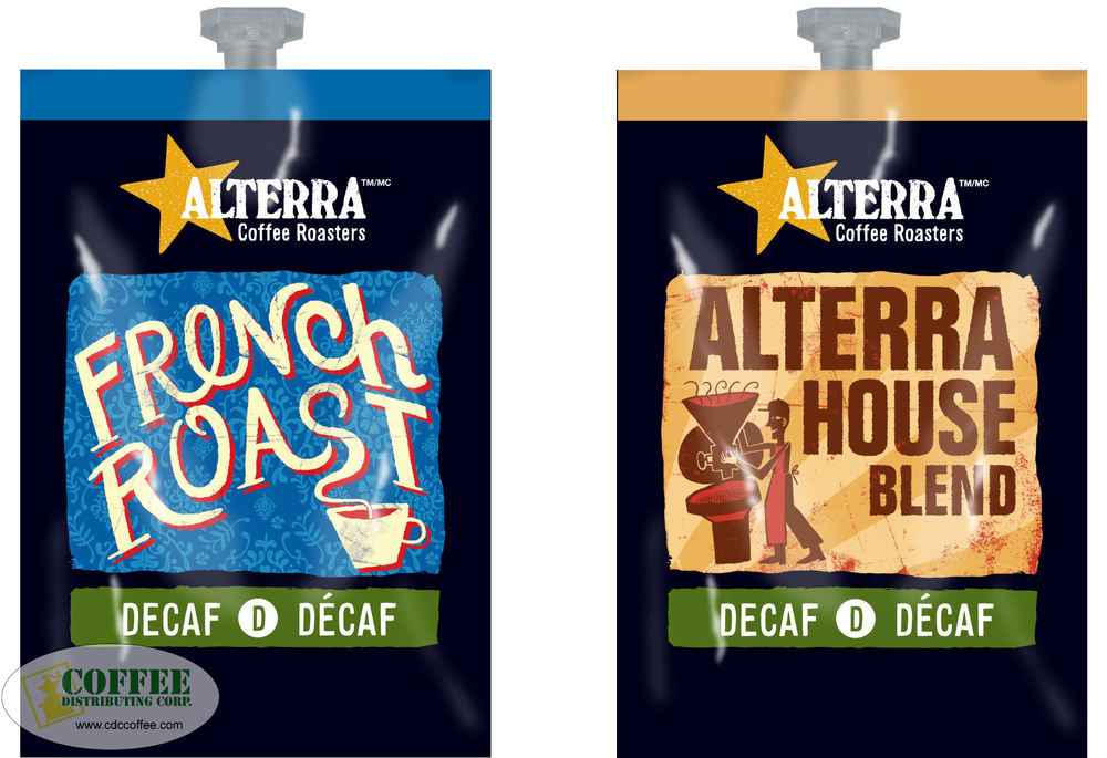 Alterra Decaf Coffees House Blend and French Roast
