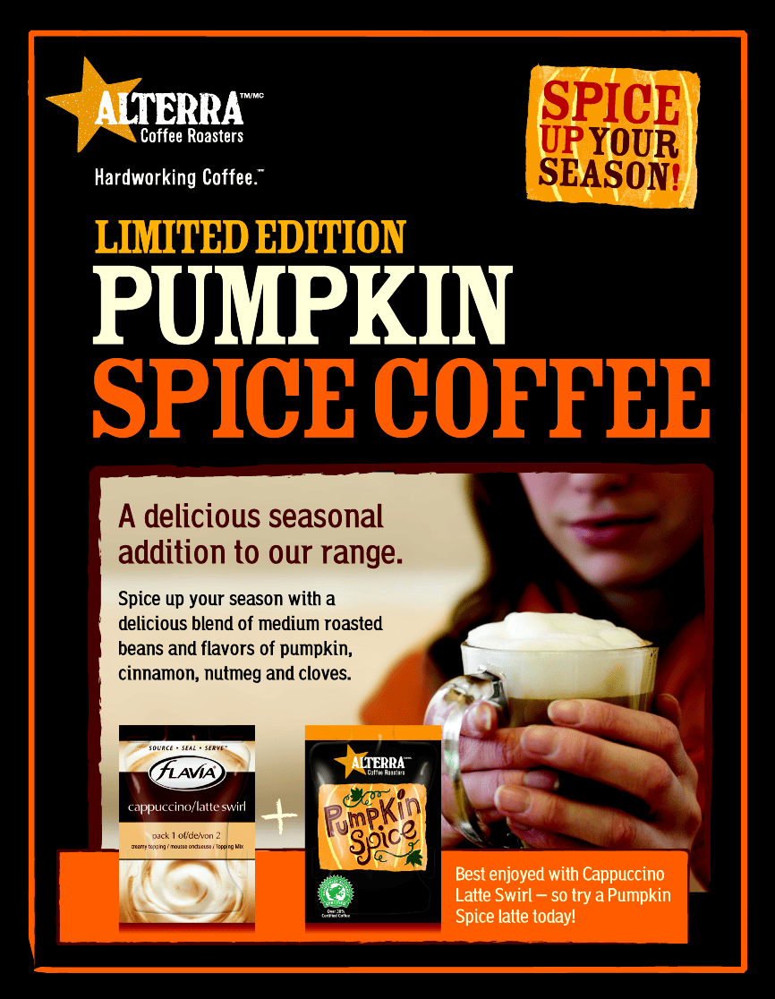  Alterra Pumpkin Spice Announcement Flyer