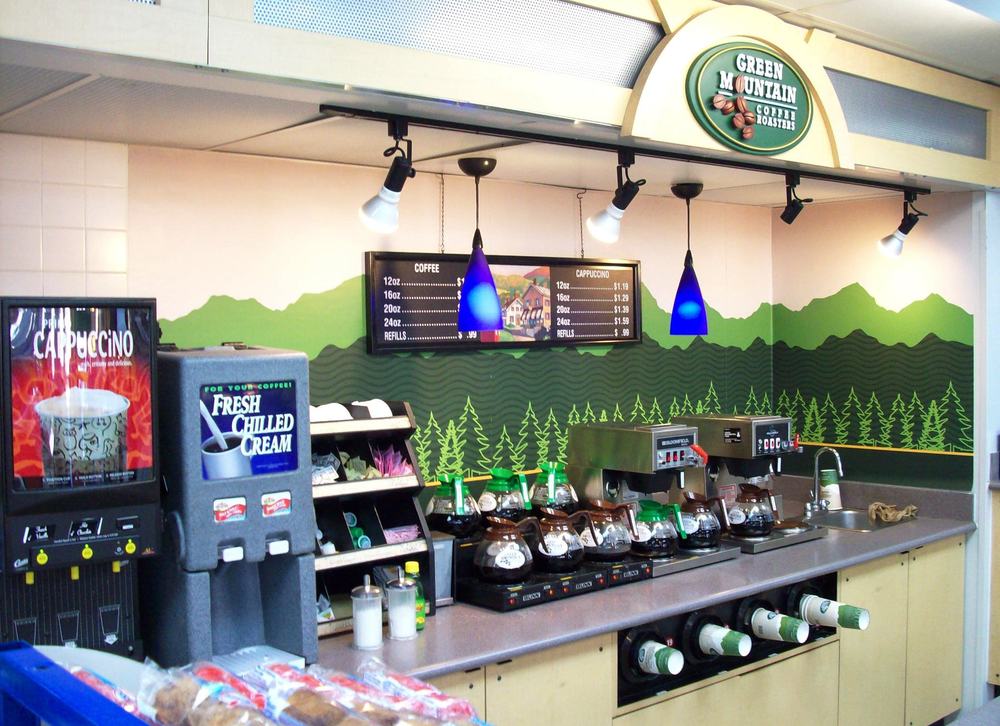 Green Mountain Set-Up At One Of Bob's Clients