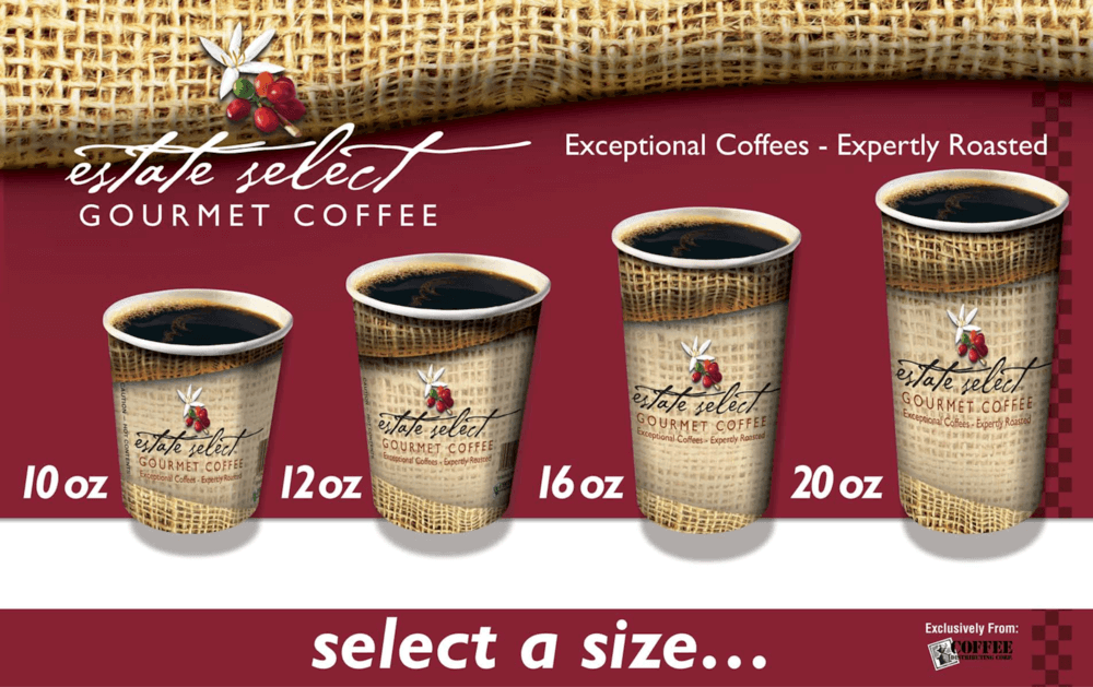 Estate Select Coffee Distributing Corp. Paper Hot Cups