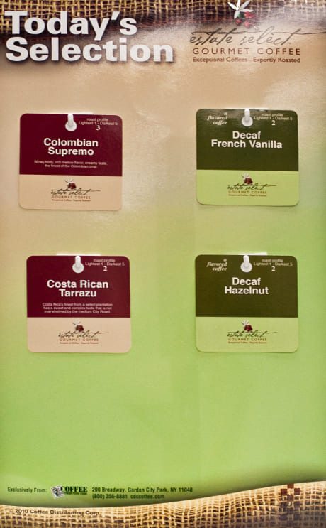 Estate Select Menu Board