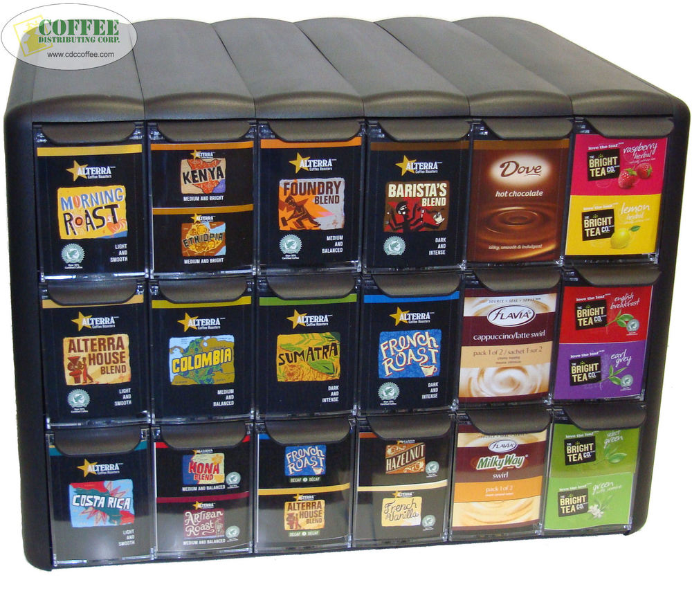 Flavia Merchandiser with Alterra Coffee and Bright Tea