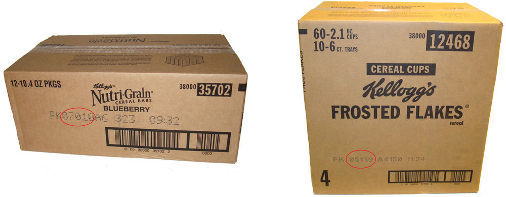 Kellogg's Snacks Expiration Date Codes
