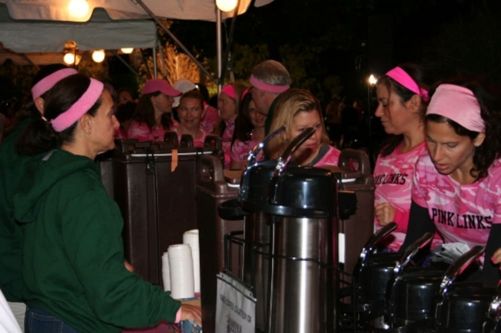 Serving Coffee at Avon Walk New York