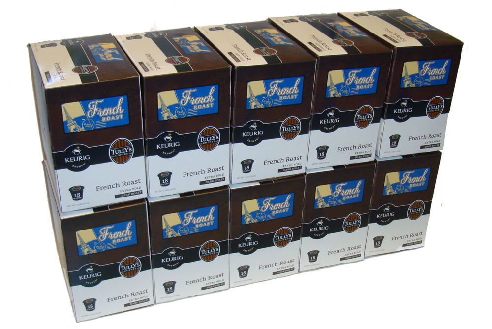 Tully's French Roast K-Cups 10 Boxes Of 18